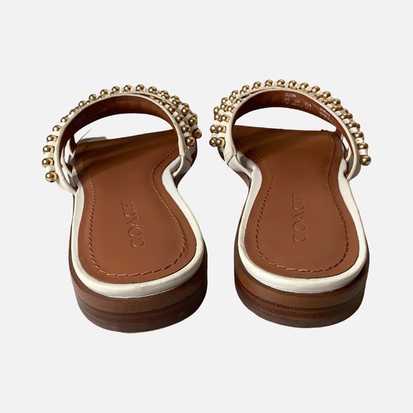 COACH Isa size 7B studded leather slide sandal - Picture 6 of 7
